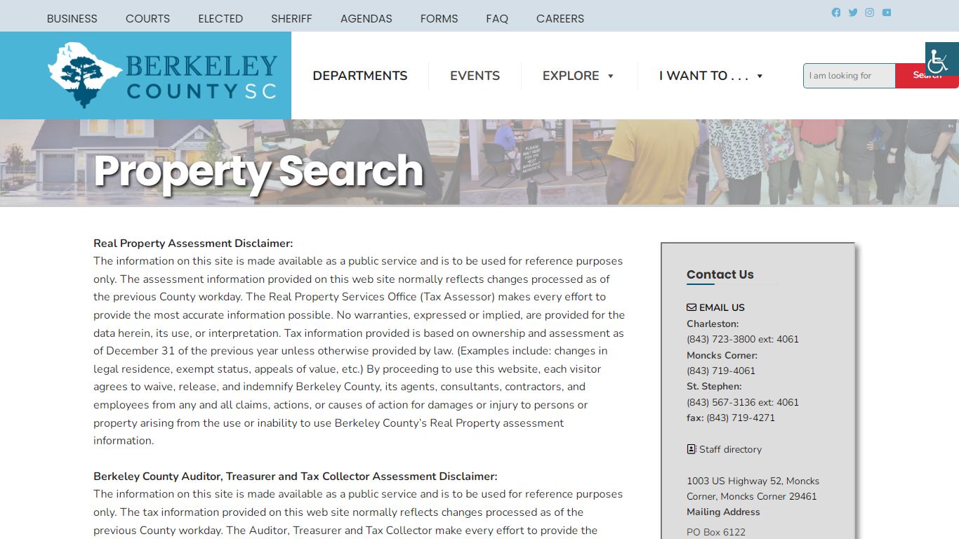 Property Search – Berkeley County Website