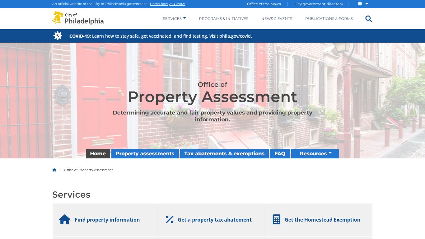 Office of Property Assessment | Homepage | City of Philadelphia